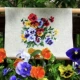 11ct 4 акции Embroidery America DH Linen Free Painting Grid Clear Elegant Three -Color Bouquet