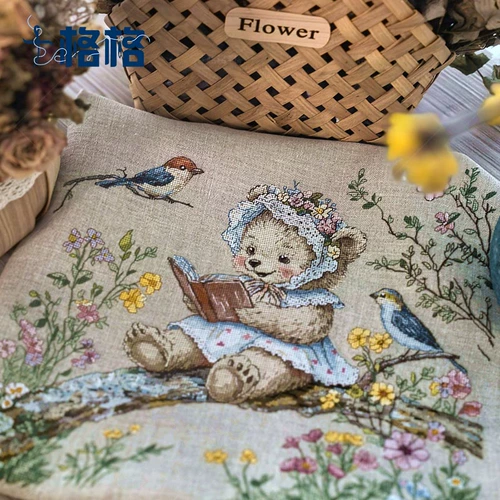 十格格 Cross Stitch DMC Emelcodery Line ноябрь оригинальный дизайн ретро лесные животные лесные медведь