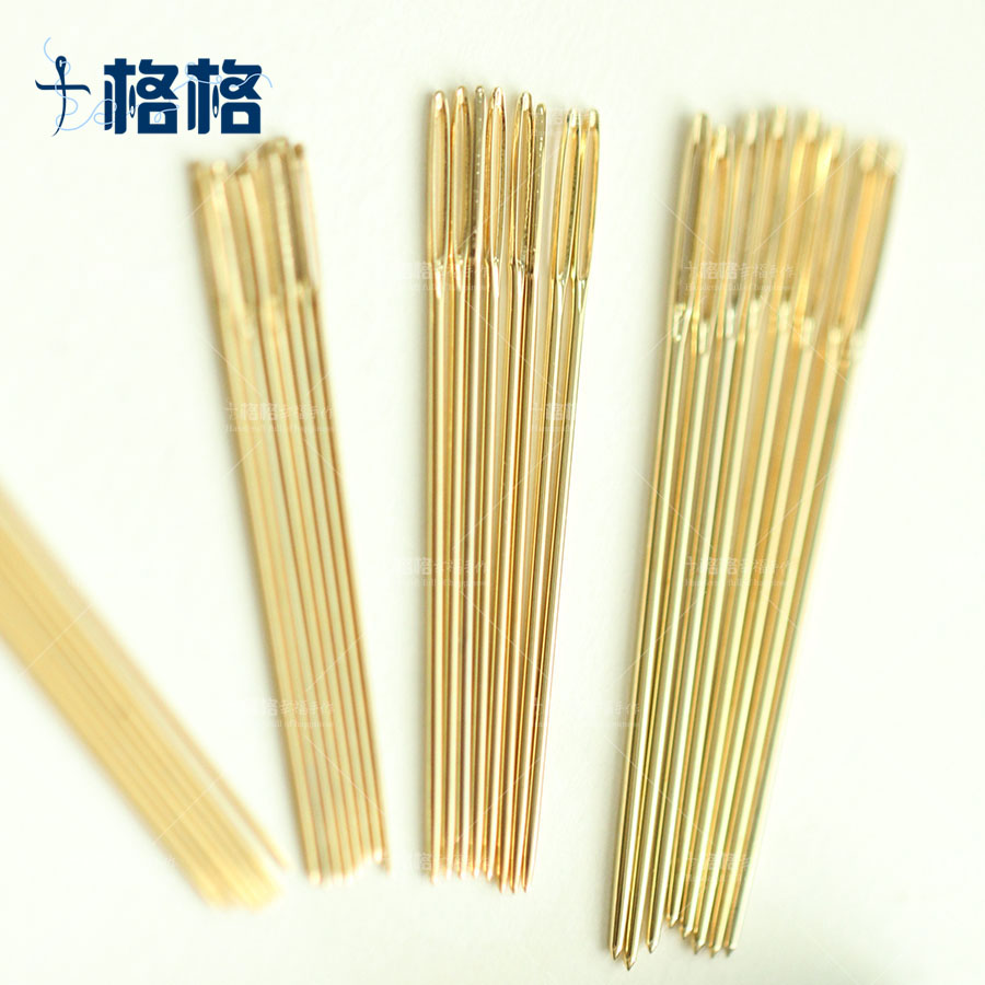 Cross stitch tool embroidery needle Full gold-plated embroidery needle 22 24 26 28 large, medium and small grid household hand-sewn needle