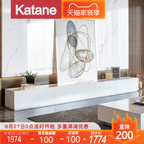  TV cabinet coffee table combination Modern simple light luxury living room background wall Nordic small apartment paint fashion furniture set