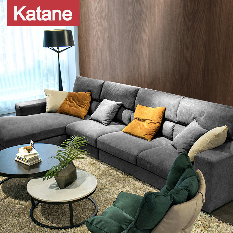 Nordic down sofa Modern minimalist washable lead pillow fabric Sofa Size type Living room Whole Dress Corner