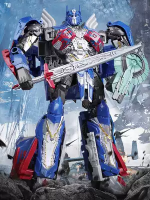 Transfiguration toy robot King Kong car Optimus 6 pillar alloy version model children's gifts 8 boys transformed 10