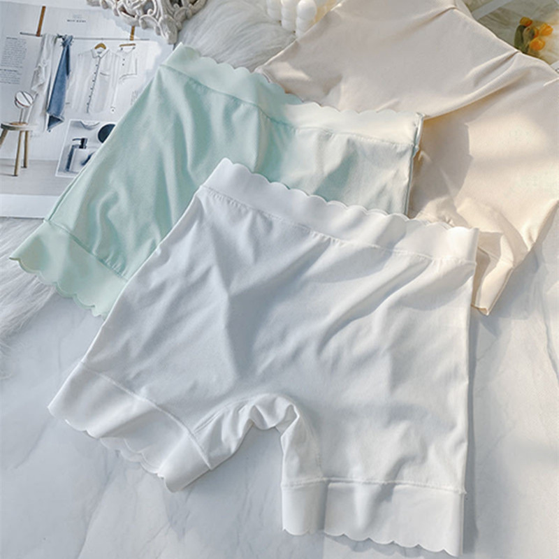 Lady without trace safety pants worn two in one summer thin ice wire anti-walking without rolling wedding dress breathable