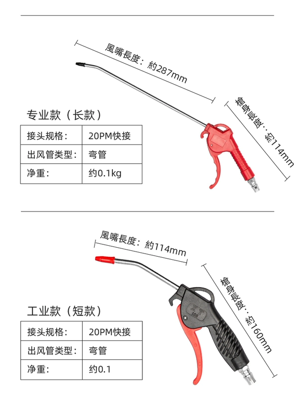 súng hơi máy nén khí Súng thổi bụi cao áp Fujiwara khí nén mở rộng làm sạch bụi thổi súng thổi bụi súng thổi bụi súng thổi khí dụng cụ khí nén súng hút bụi khí nén Súng bơm khí