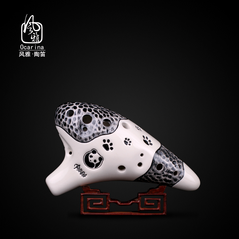 Fengya ocarina Zhao Fang ocarina light blowing type panda twelfth tenor C ocarina 12 hole accent c treble CGF