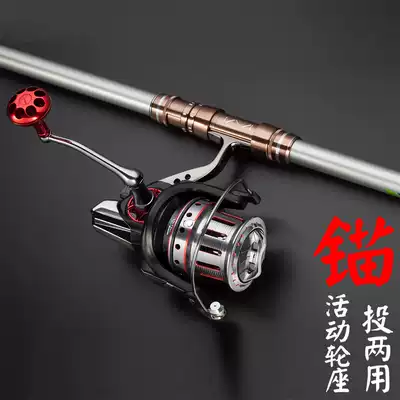 Daijia anchor double-tip Rod movable metal wheel seat carbon super hard anchor fishing rod hanging fish far rod anchor Rod