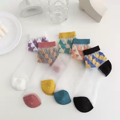 Hollow socks children summer English style Carth socks with sandals good-looking cotton socks sweat-absorbing and anti-odor socks