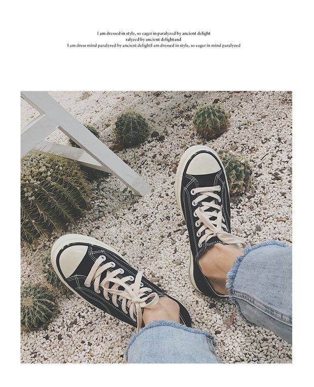 Ký túc xá nhỏ ~ giày vải nam giày skate giày nam giày siêu lửa in giày nam bình thường giày nam đế thấp để giúp giày thủy triều giày thể thao nam đẹp