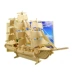 3d gỗ ba chiều câu đố mô phỏng lắp ráp mô hình gỗ đồ chơi giáo dục trẻ em mô hình tàu thuyền phương Tây - Chế độ tĩnh