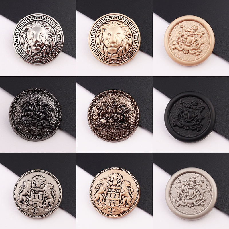 High-end coat buttons metal buttons round coat cashmere coat windbreaker denim pants jacket button