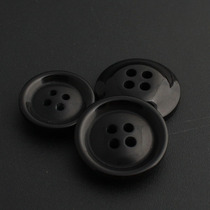 Pure black coat with jacket 100 lap black male and female universal casual style resin four eyes button button fastener