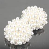 High-grade female pearl button rhinestone crown dress button white coat trench coat decoration buckle sweater button 35mm