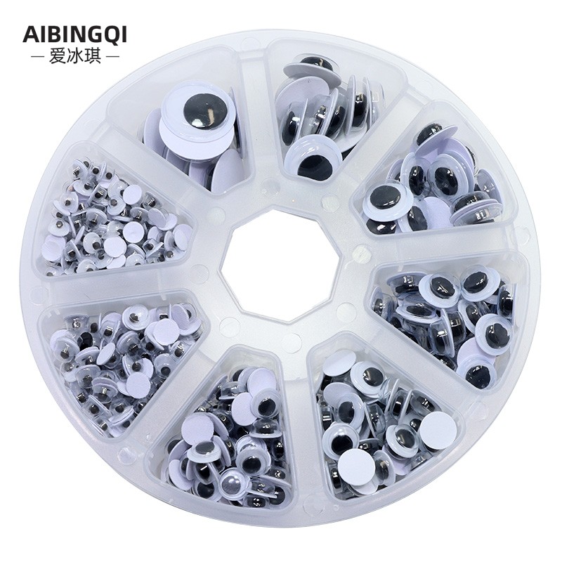 Mix size 660 children handmade material Animals eye accessories with backgum eyes active eye dolls