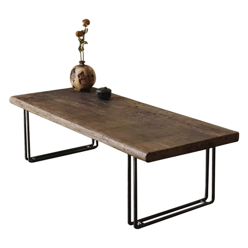 Стол из массива дерева в стиле ваби-саби, чайный столик, ретро компьютерный стол, длинный обеденный стол, стол для приема, встречи с боссом