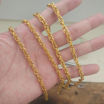 9999 gold bag foot silver domineering mens necklace faucet chain 24K pure gold is not sand gold will not fade