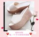 Wedding dress artifact white wedding dress matching wedding shoes wedding dress high heels thick heel slippers increased platform shoes 9cm bride