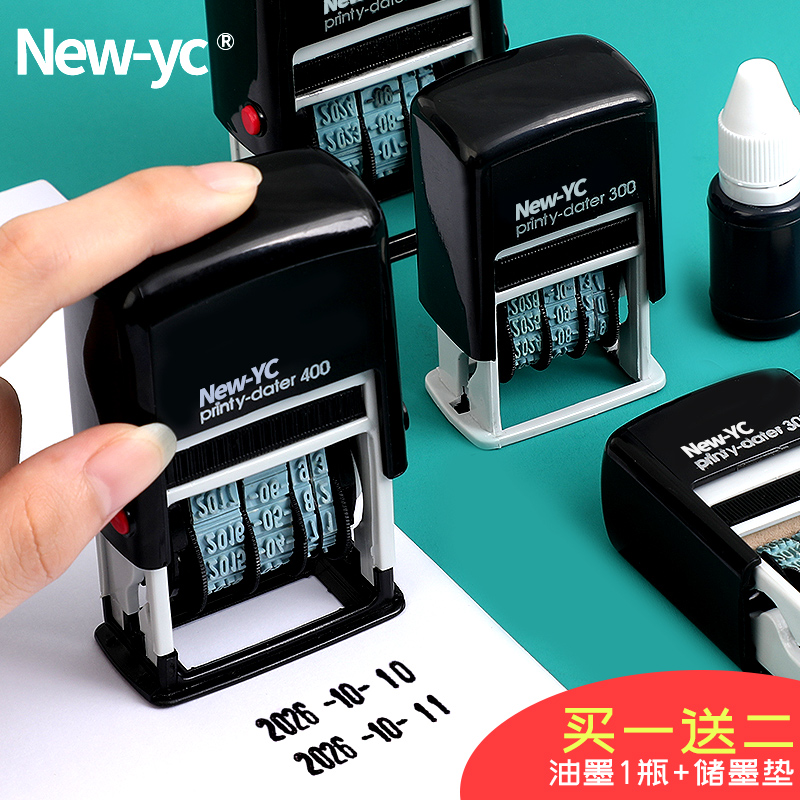 Date stamp automatic back ink flip bucket printing year month day adjustable small number machine large number machine flip manual number production date code machine financial accounting printing machine number handheld