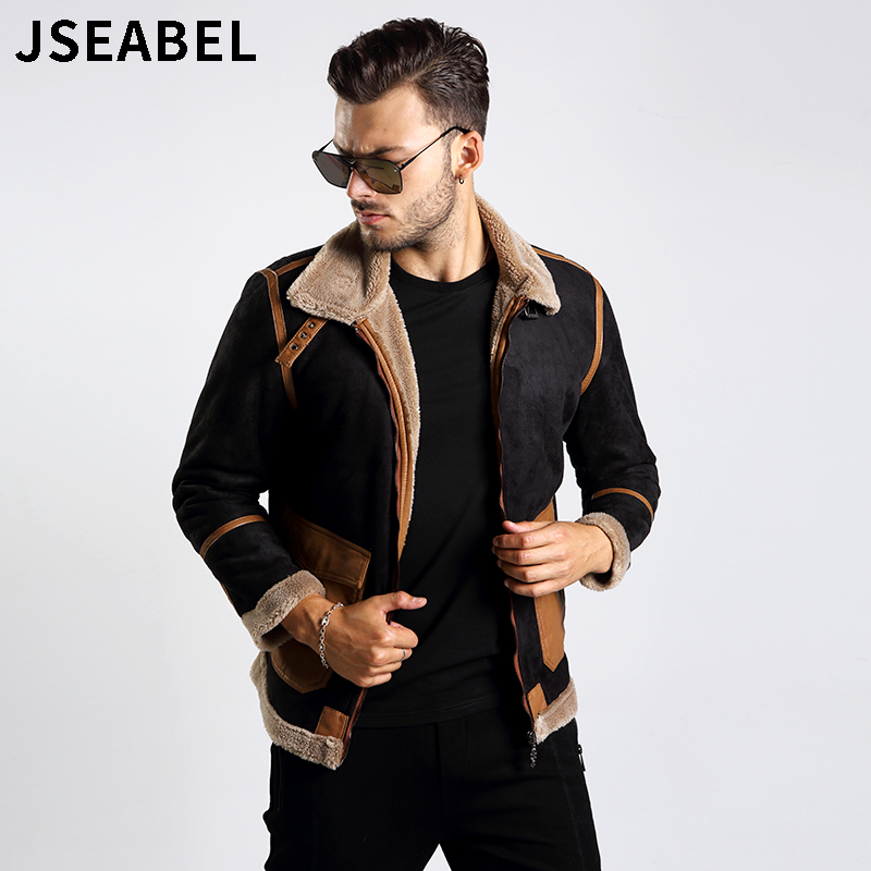 JSEABEL nam da Hàn Quốc phiên bản của sóng đẹp trai 2019 mới mùa đông áo khoác cashmere áo cộng với nhung dầy