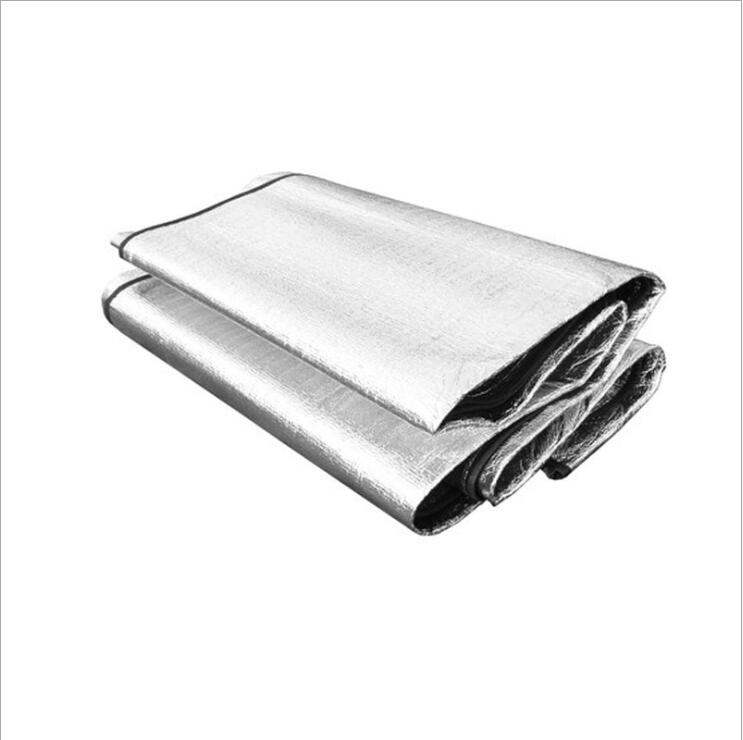 Aluminum foil moisture-proof mat outdoor double tent aluminum film moisture-proof mat thickened picnic mat beach mat 200*150