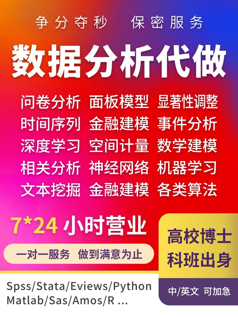 Spss Data Analysis Helps with Stata Processing, Eviews Empirical Research, Medical Questionnaire Python Statistics, and R Programming