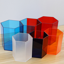 Custom color transparent acrylic plate multi-color stitching storage bucket dustproof pen holder Eyebrow pencil eyeshadow brush storage box