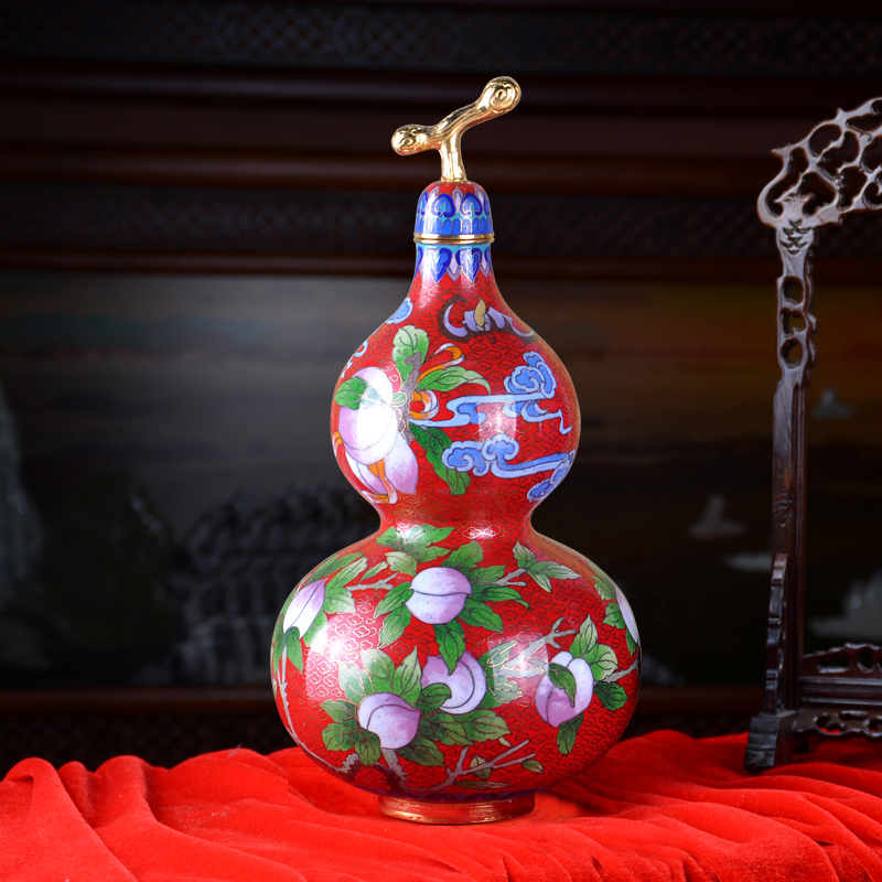 Jingtai Blue Gourd Vase Fu Loft Living Room Decoration Pendulum with enamel Foreign Foreign Gifts Seniors Wish Birthday a Birthday