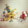 Xuất khẩu sang Châu Âu Giá trị chất lượng Smurf Mushroom House Doll House Đồ chơi bộ đồ chơi trang điểm