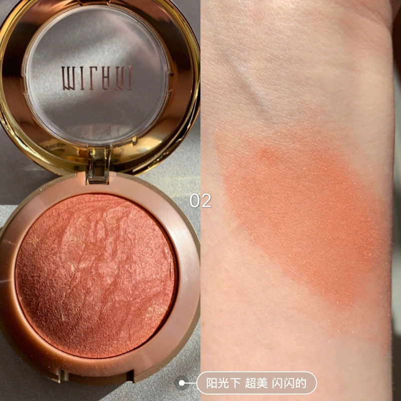 野 / Hoa Kỳ Milani khoáng chất làm mờ má hồng 3,5g kết xuất màu khí với phấn gương 05 # 08 - Blush / Cochineal phấn má colourpop