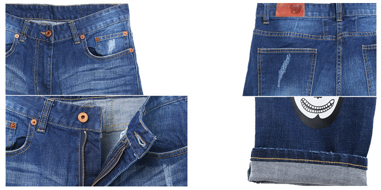 Jeans pour jeunesse droite en vrac en coton pour été - Ref 1472894 Image 19