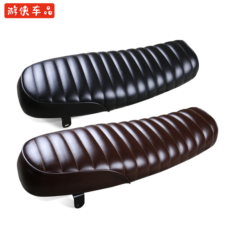 Light cavalry ranger Bigfoot retro motorcycle modified handmade ultra-thin caterpillar seat cushion seat pack cushion saddle