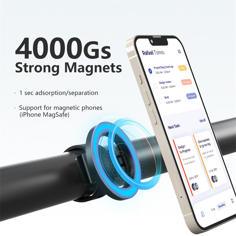 Bicycle Stroller Strap Magnetic Phone Holder Strong Magnetic Silicone Gym Portable Lazy Arm Holder