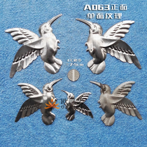 Ou Shiyi iron flower iron art stamping accessories A063 animals large medium and small left and right woodpeckers small birds hummingbirds