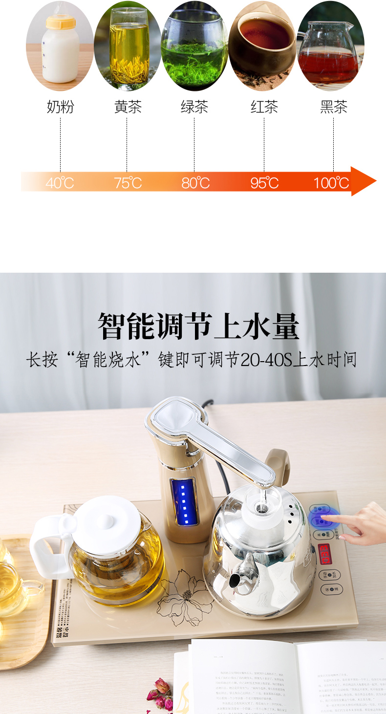Rong Thắng máy nước nóng tự động ấm đun nước thủy tinh ấm đun nước cách nhiệt bọt hộ gia đình bơm bếp điện thông minh - ấm đun nước điện máy đun nước siêu tốc