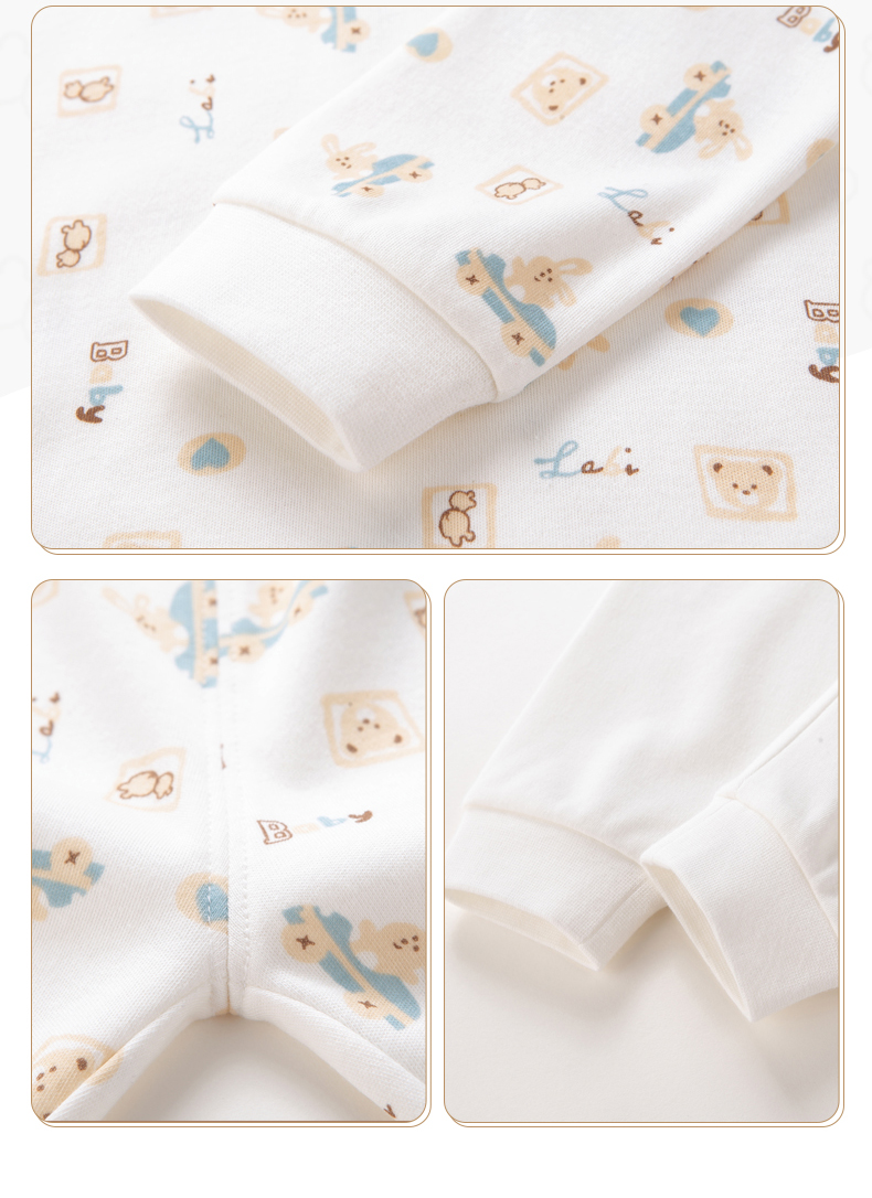 Rabbi Authentic Lele bộ gấu (2 bộ) nam baby girl trẻ nhỏ đồ lót 2018 mùa thu mới cotton quần áo mùa thu quần áo cotton cho bé gái