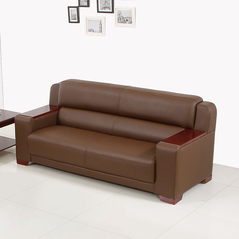 Chinese Style Office Sofa Tea Table Composition Manager Room Guest Area Reception Leather Art Business Trio Position Sofa-Taobao