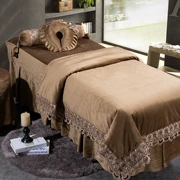 Noumea lụa denim bedspread vẻ đẹp massage xông hơi đơn giản châu Âu flannel áo khoác bedspread dày thẩm mỹ viện - Trang bị tấm