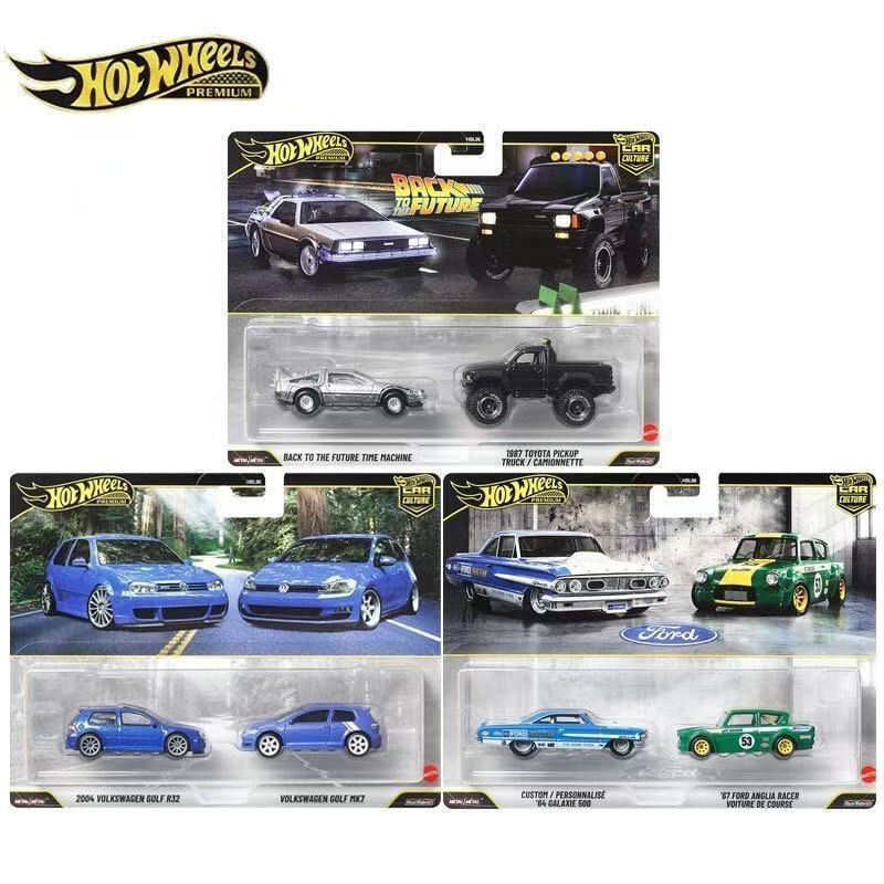 Hot Wheels Alloy Car Gold Label Cultural Car Collector's Favorite Two-Pack Realistic Collectible Car Model Hbl96