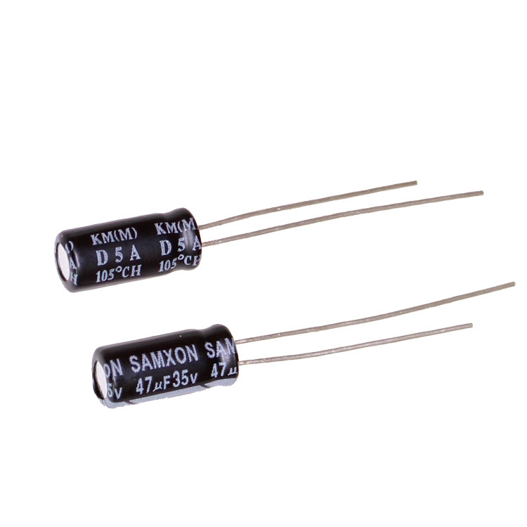 SAMXON TIME aluminum electrolytic capacitor 35v47uf 5*11 MSCH KM series 105 degrees