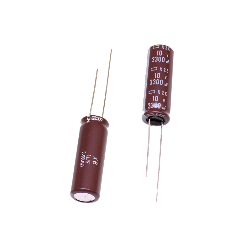 Japan Chemical Import Aluminum electrolytic capacitor 10v3300uf 10 * 30 Black Diamond KZE Low impedance