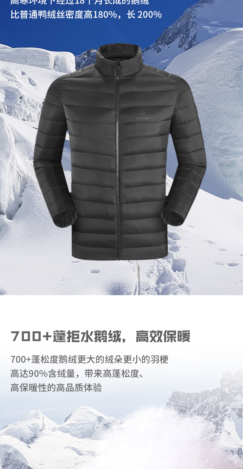 凯乐石 男士暴雨级防风防水 三合一冲锋衣 羽绒+抓绒双内胆 图9