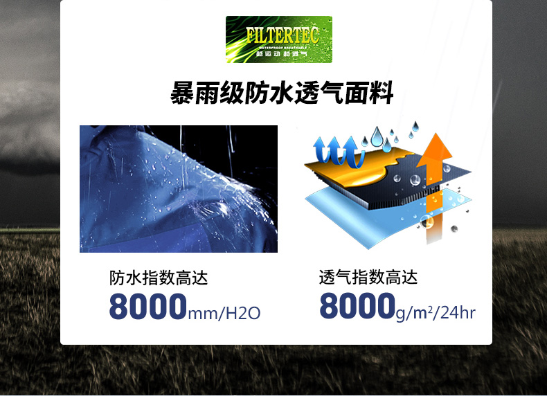 凯乐石 男女抗风防暴雨 加厚抓绒三合一冲锋衣 图6