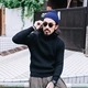 Nazze Nhật Bản Tide thương hiệu áo len cổ cao dày đặt mùa thu và mùa đông rắn màu ấm áo len nam chạm đáy áo len