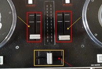 Vestax VCI-380 VCI-400 300 100 Cross-cutting fader Vertical push rod potentiometer