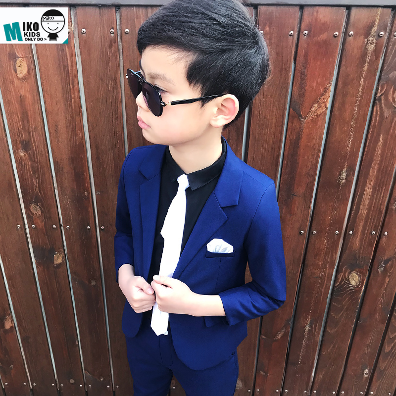 2020 Suit xuân trẻ em nhỏ Set trai ăn mặc Hàn Quốc bé chủ Flower Kids Hai mảnh Suit