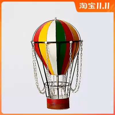 Clearance large iron decorative hanging ceiling hot air balloon decoration roof accessories Dining Room restaurant decoration retro