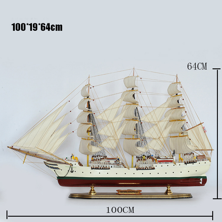 Creative sailboat model smooth sailing home living room decoration decoration wine cabinet porch fish tank desktop large decoration