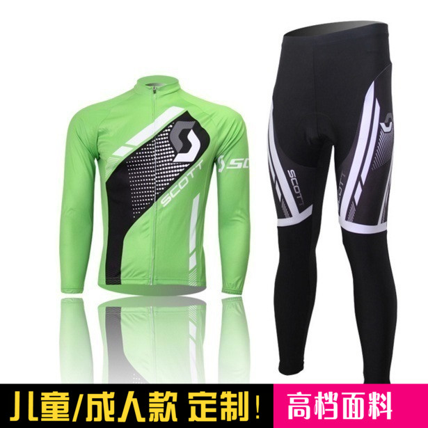 Team version autumn and winter thin long-sleeved cycling wear roller skating suit suit men and women factory custom-made children's models