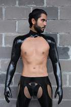  Latex clothing neck and arm clothing Mens latex clothing neck and arm clothing without pants