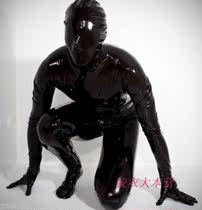  All-inclusive latex clothing Latex tight one-piece mens latex clothing glossy stretch tights