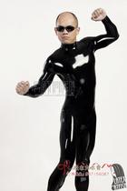  Imported latex clothes mens tights sexy rubber clothes body shaping bodybuilding clothes latex tights rubber clothes